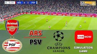 LIVEArsenal vs PSV Eindhoven | 2025 UEFA Champions League live football match online today | Pes 21