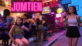 [4K] JOMTIEN beach, the best area in PATTAYA, THAILAND 2025