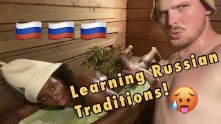 AMERICAN GIRL GOES TO RUSSIAN SAUNA "BANYA"