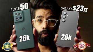 Best 5G under 30K  Moto edge 50 vs Samsung S23 FE | Amazon and Flipkart Diwali Sale