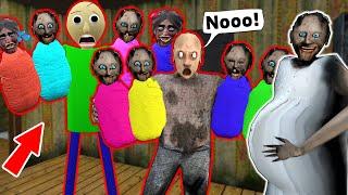 Pregnant Granny vs Many small Grannies vs Grandpa vs Baldi - funny horror animation (p.369)