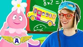 Captain Ace Zoomy Sings Wheels on the School Bus + Lots More Fun For Kids - Learning Colors Videos