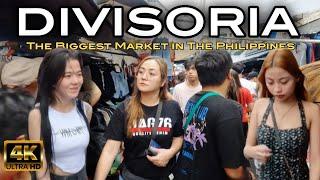 SUPER CROWDED at THE BIGGEST MARKET in THE PHILIPPINES | DIVISORIA Walking Tour [4K] 