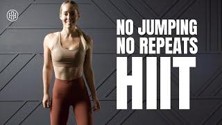 Low Impact No REPEATS HIIT Workout (No Equipment)