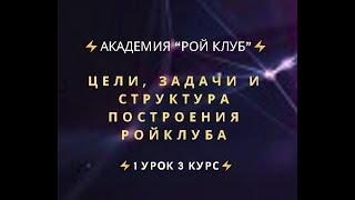 ️Академия “РОЙ Клуб”️  Цели, задачи и структура построения РойКлуба  ️1 урок 3 курс️