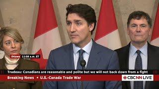 PM Trudeau gives Canada's response to Trump tariffs - Mar 4, 2025