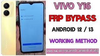 Vivo Y16 Frp Bypass Android 12( New Update 2025 )Vivo Y16 Google Account Bypass Without Pc 100%work