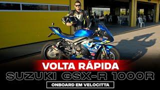 SUZUKI GSX-R 1000R ONBOARD VELOCITTA | VOLTA RÁPIDA COM SEQUÊNCIA DE MARCHAS