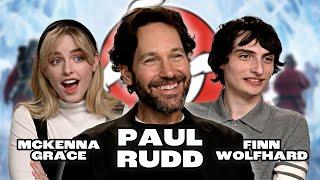 Ghostbusters Frozen Empire CHAOTIC Interview With Paul Rudd, Finn Wolfhard & Mckenna Grace 