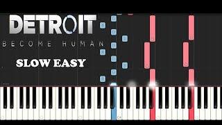 Detroit Become Human: Intro Theme (SLOW EASY PIANO TUTORIAL)