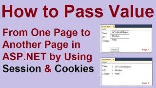 How to pass values from one page to another through dotnet by using csharp coding