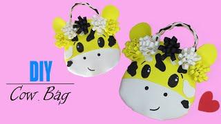 DIY сумочка косметичка  KAWAII из фоамирана.  Cow Bag/ How to Make Bag / DIY Crafts