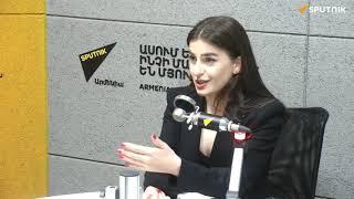 Mane Bareghamyan is talking about the Artsakh Career Expo / Sputnik Armenia