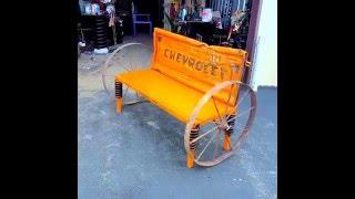 Upcycled Chevrolet Truck Tailgate Bench Garden Furniture