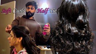 Soft Curls Half Tie | Hairstyle Tutorial | Hairstylist Amit Bhardwaj