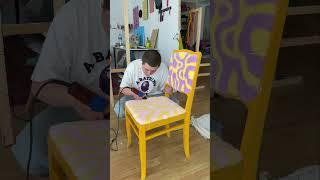 Chair repair with tufting #handmade #diy #rugs