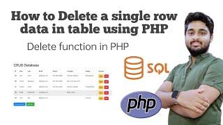 How to delete a row from database, delete function in Php and mysql