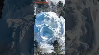 Gigantic snow dragon in China's Heilongjiang