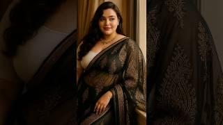 Pretty Indian Ai Model New Look In Black saree  #desilook #beauty #shorts #saree #ai