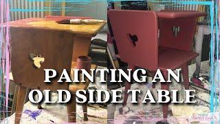 Painting a Mid Century Modern Side Table (with Chalk Mineral Paint)