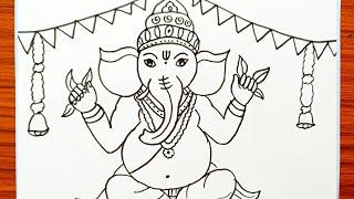 Lord ganesh drawing || how to draw lord ganesh