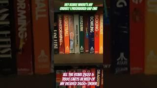 All my #Atari2600 & 7800 carts in need of my delayed #2600plus order! Where is it #Atari?! ️#bcb