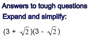 How to expand and simplify surds in brackets - GCSE exam question