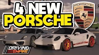 4 *NEW* Porsche's Added into Driving Empire!!