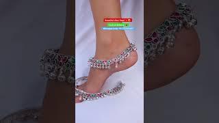 New designer beautiful silver Payal with 65% discount on instant order #shortsfeed