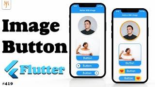 Flutter Tutorial - Button with Image and Text | Button Material Ripple Effect