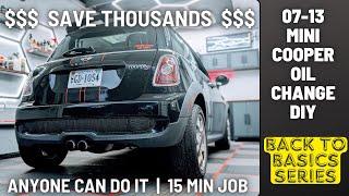 DIY MINI COOPER OIL CHANGE | SAVE THOUSANDS OVER YOUR MINIS LIFE TIME | MINIMAL TOOLS | SIMPLE JOB