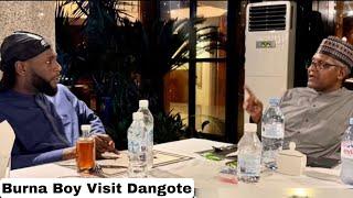 Burna boy Visit Aliko Dangote as the Eat Dinner Together after Sophia Lambo Saga & Wizkid Kese Video