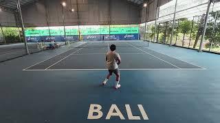 Playing Tennis at Liga Tennis Umalas/Canggu Bali Court with Hitting Partner mr Megan 230607