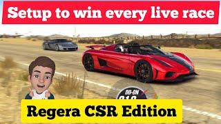 CSR 2 | Koenigsegg Regera CSR Edition | Live Race Setup | Dominate Lobbies