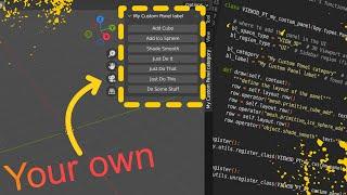 Create a Custom Blender Panel with less than 50 lines of Python code