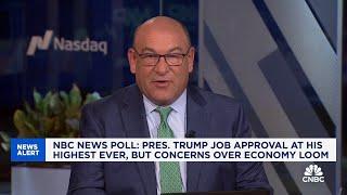 NBC News poll: President Trump job approval at his highest ever, but concerns over economy loom