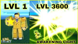 Noob To Pro!! Noob Uses Light Fruit ( Awakened Light ) In King Legacy