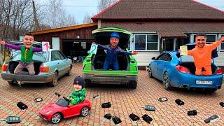 Mr. Joker & Mr. Joe found Car Keys in Trunk Car VS Mark on Ferrari  - Educational Video for Kids