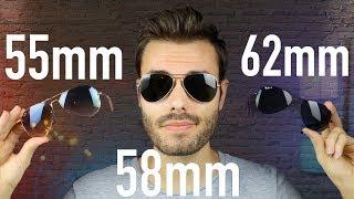 Ray-Ban Aviator Size Comparison RB3025 55mm vs 58mm vs 62mm