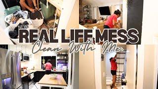 REAL LIFE MESS CLEAN WITH ME 2.0 | BEFORE AND AFTER | CLEANING MOTIVATION