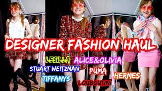 Designer Mall Haul! Trans Girl in Plaid Skirt, Tiffany's, Puma, Hermes, Alice+Olivia!