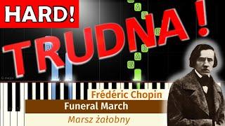  Marsz pogrzebowy (żałobny, F. Chopin) - Piano Tutorial (TRUDNA! wersja)  NUTY W OPISIE 