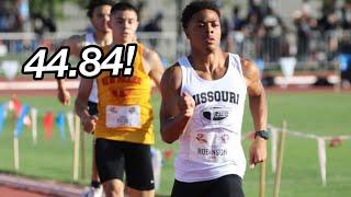 Justin Robinson 400m In 44.84!