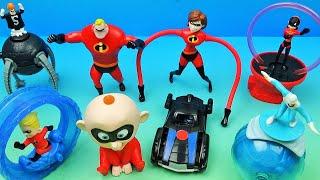 Revisit - 2004 THE INCREDIBLES set of 8 McDONALD'S HAPPY MEAL MOVIE COLLECTIBLES VIDEO REVIEW