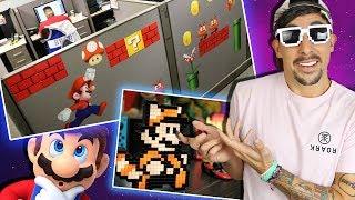 MARIO OFFICE SETUP | MASSIVE GAMING WAREHOUSE TOUR | YOUTUBE & STREAMING SETUP VIDEO! FULL ROOM TOUR