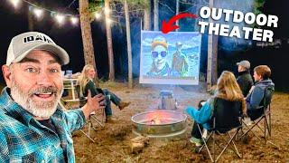  We Made an OUTDOOR Off-Grid MOVIE THEATER