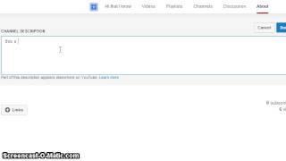 Video tutorial - How to enter channel description for my youtube channel