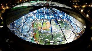 Hurricane Milton Destroys Tropicana Field Roof - flips plane, storm surge -   Tampa Bay, Venice