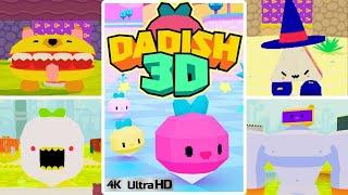 Dadish 3D - All Bosses & Ending (4K 60FPS UHD)