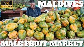 MALÉ LOCAL FRUIT MARKET TOUR - MALDIVES - 4K - 2025